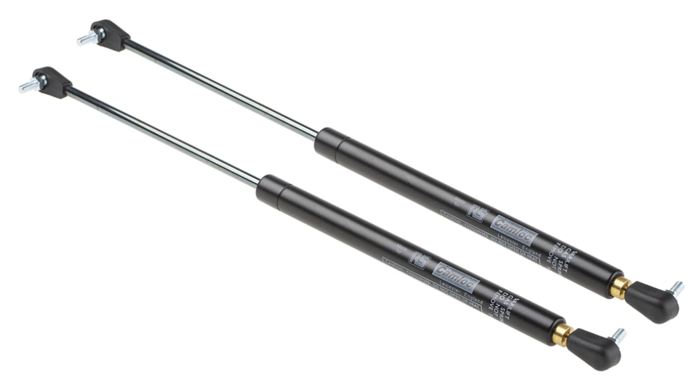 Camloc Steel Gas Strut, with Ball & Socket Joint, End Joint, 340.0mm Extended Length, 150.0mm Stroke Length