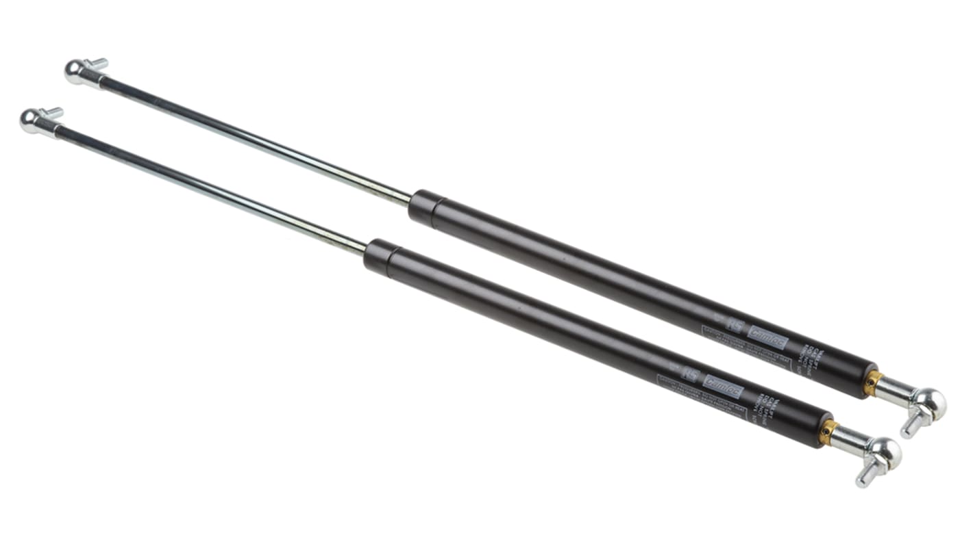 Camloc Steel Gas Strut, with Ball & Socket Joint, End Joint, 645mm Extended Length, 300mm Stroke Length