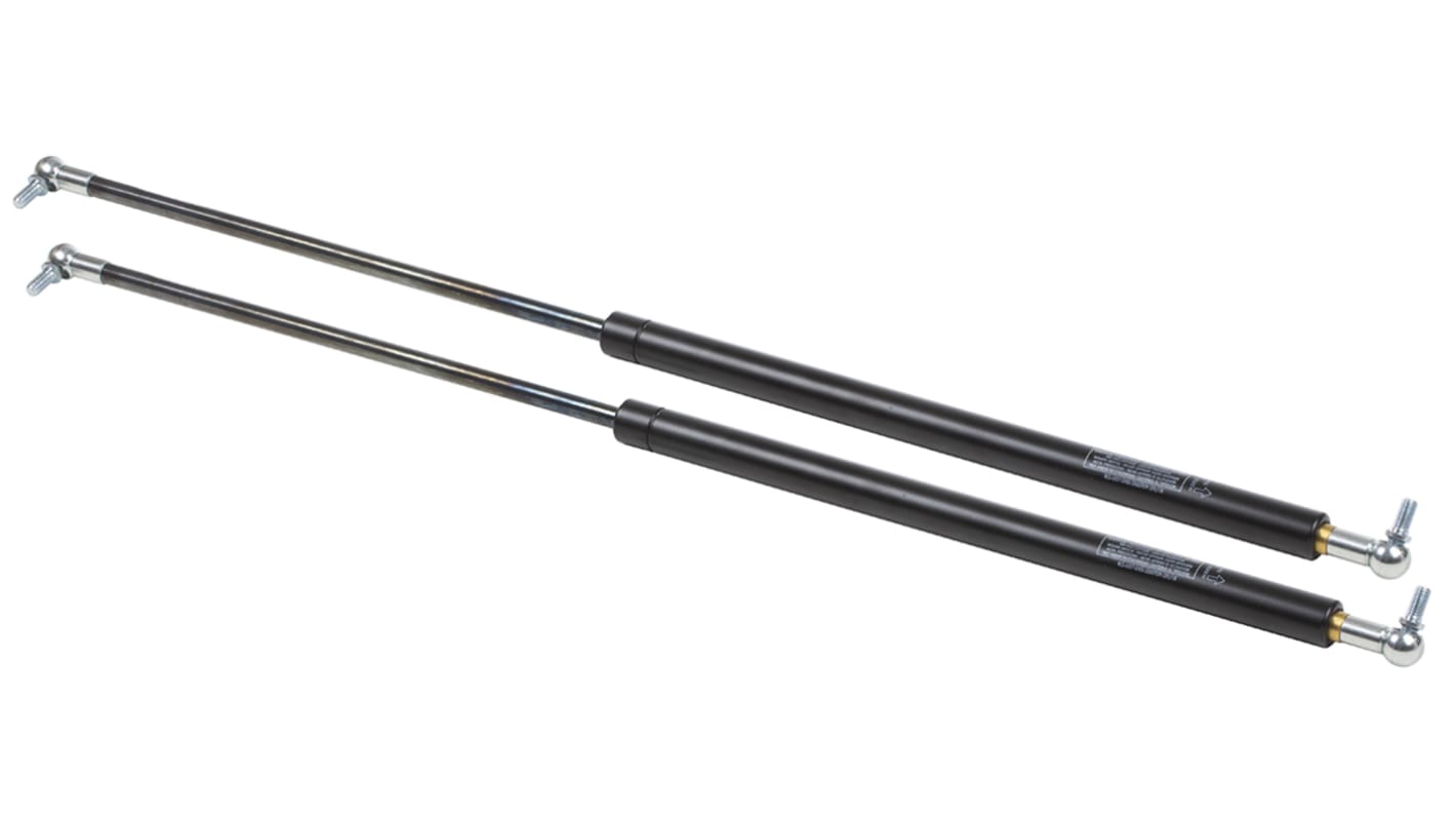 Camloc Steel Gas Strut, with Ball & Socket Joint, End Joint, 880.0mm Extended Length, 400.0mm Stroke Length