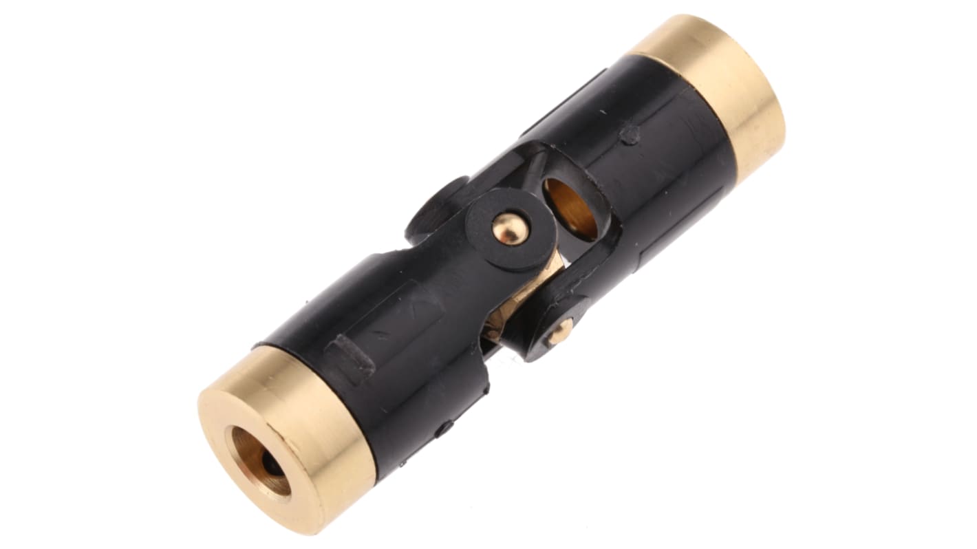 Huco Universal Joint 103.13.2222, Single, Plain, Bore 6 x 6mm, 46.2mm Length