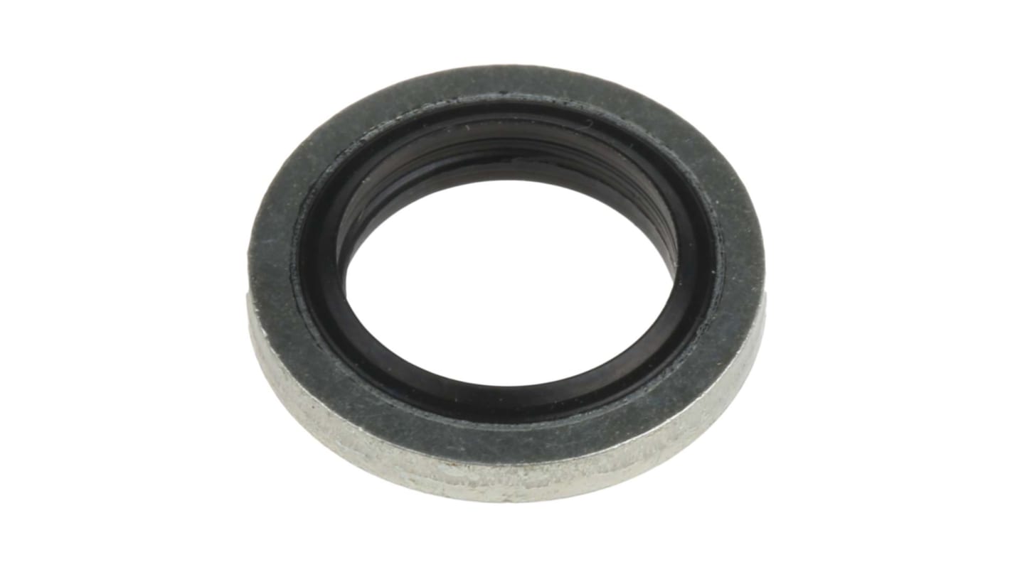 RS PRO Nitrile Rubber Bonded Seals Washer, 10.37mm Bore, 15.88mm Outer Diameter
