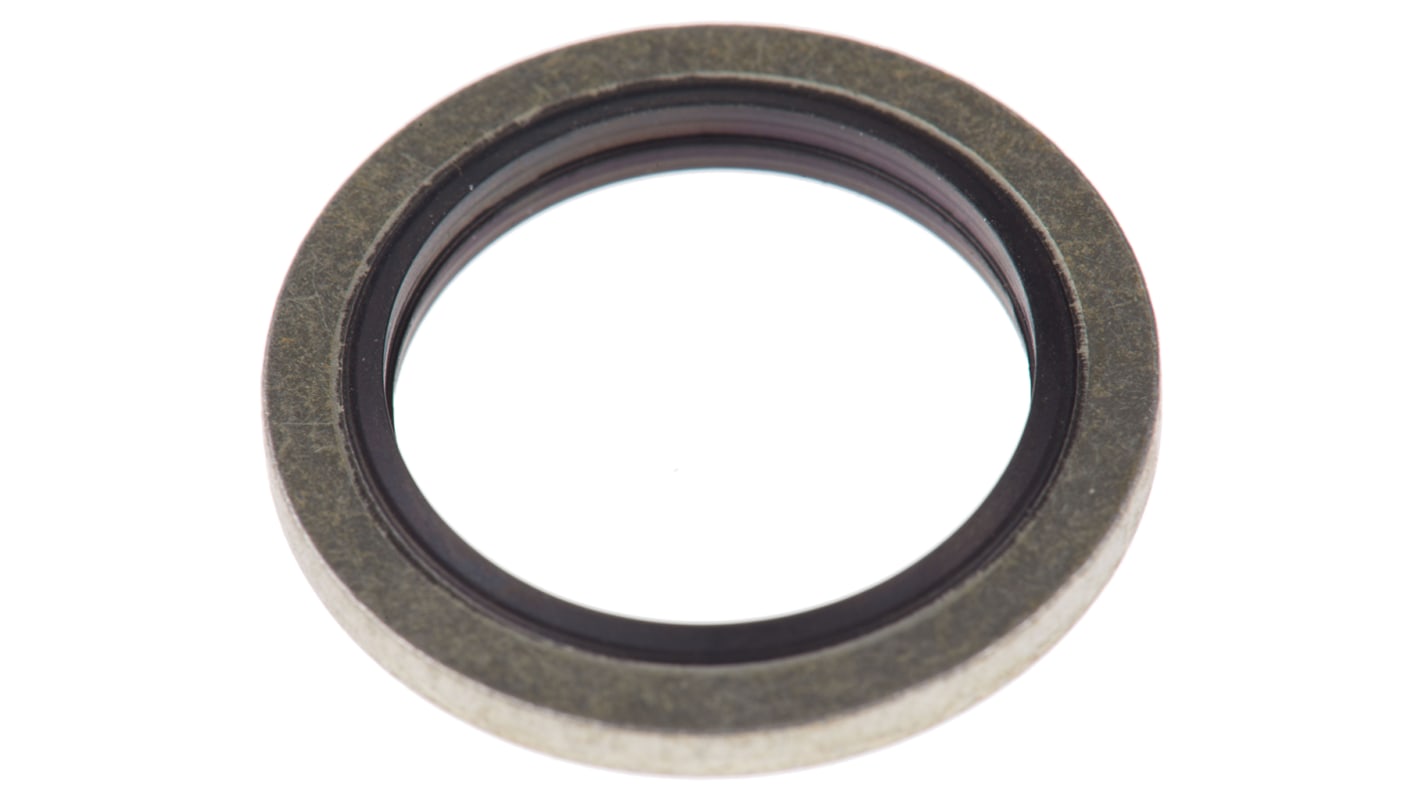 RS PRO Nitrile Rubber Bonded Seals Washer, 17.28mm Bore, 23.8mm Outer Diameter