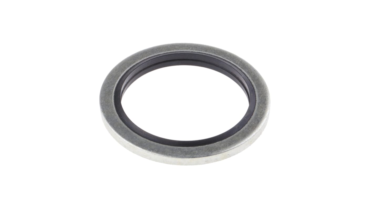 RS PRO Nitrile Rubber Bonded Seals Washer, 22.7mm Bore, 30mm Outer Diameter