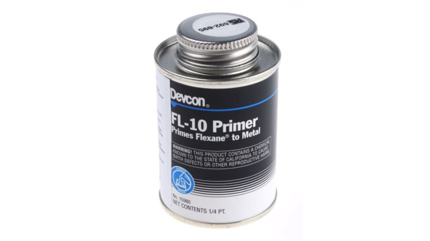 ITW Devcon Flexane Liquid Bottle Adhesive Primer for use with Metals, Concrete, Rubber, Wood, Fibreglass, 112 g