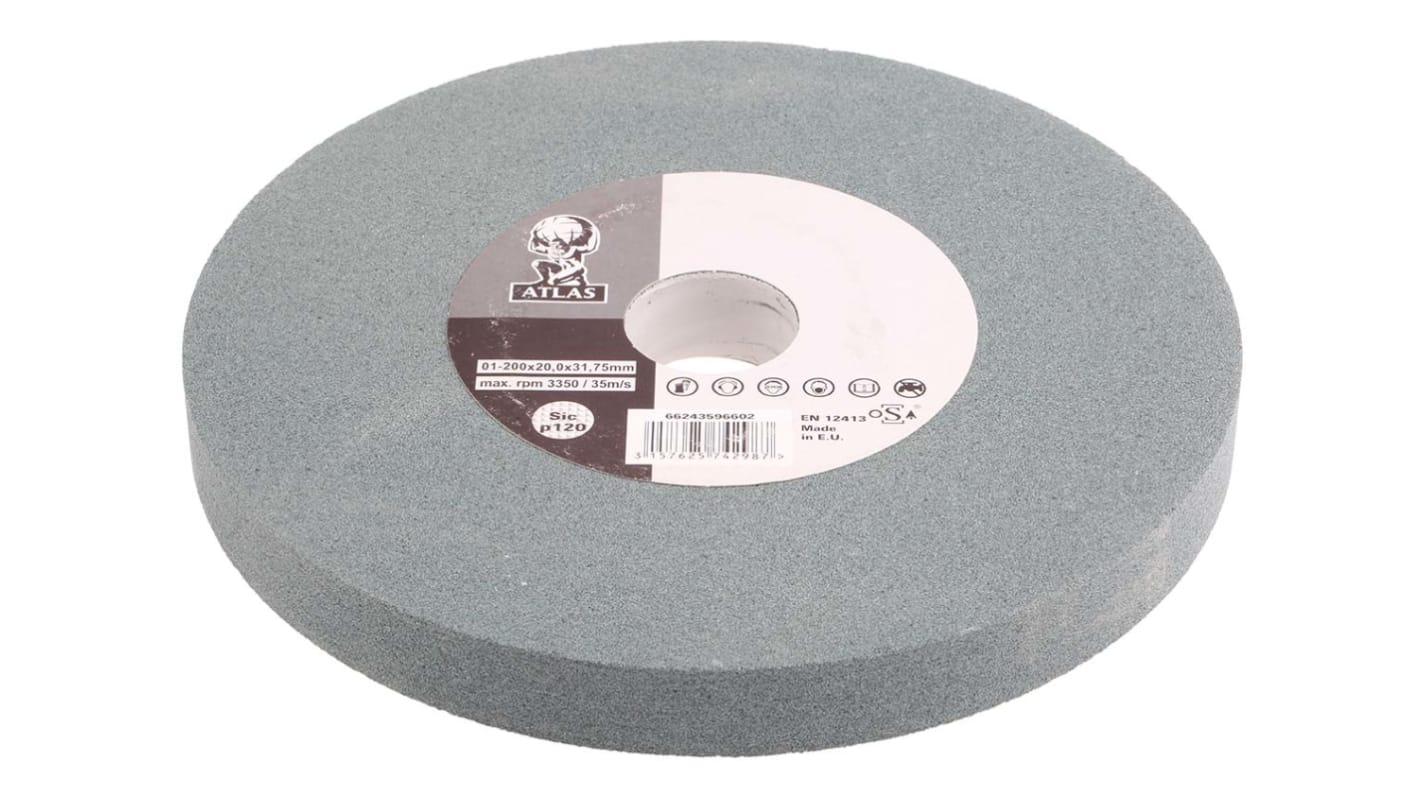 Norton ATLAS Silicon Carbide Grinding Wheel 200mm Diameter P120 Grit