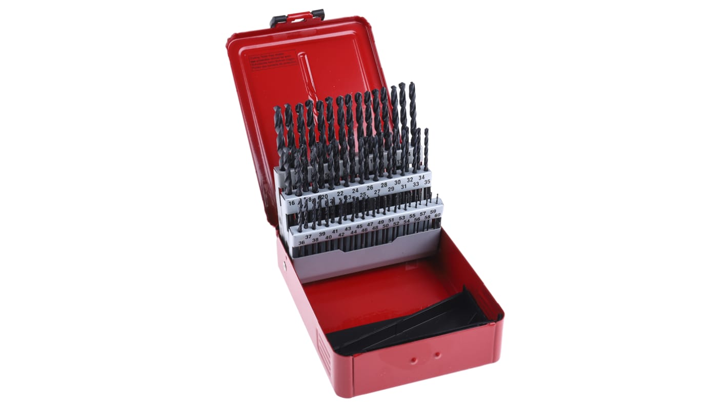 Coffret de forets Métal Foret torsadé Dormer HSS 1 AWG à 60AWG, 60 pièces