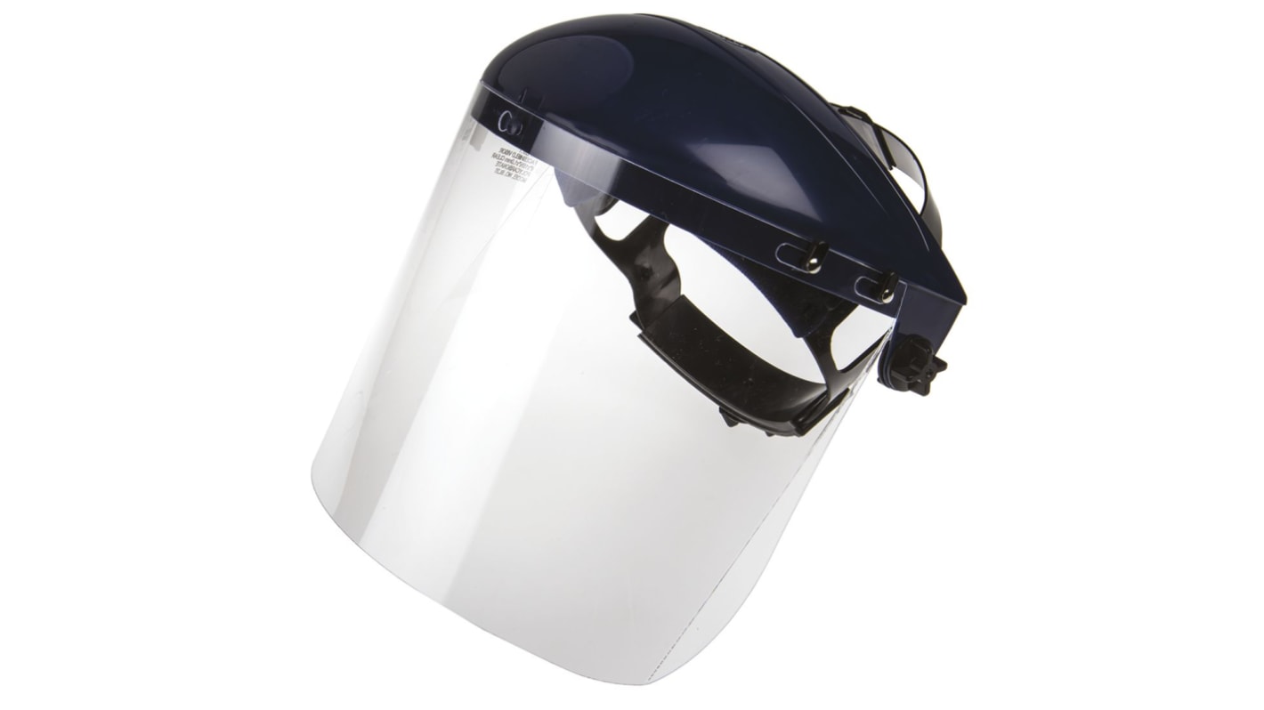 Bolle Clear PC Face Shield with Brow Guard , Resistant To Impact, Molten Metal