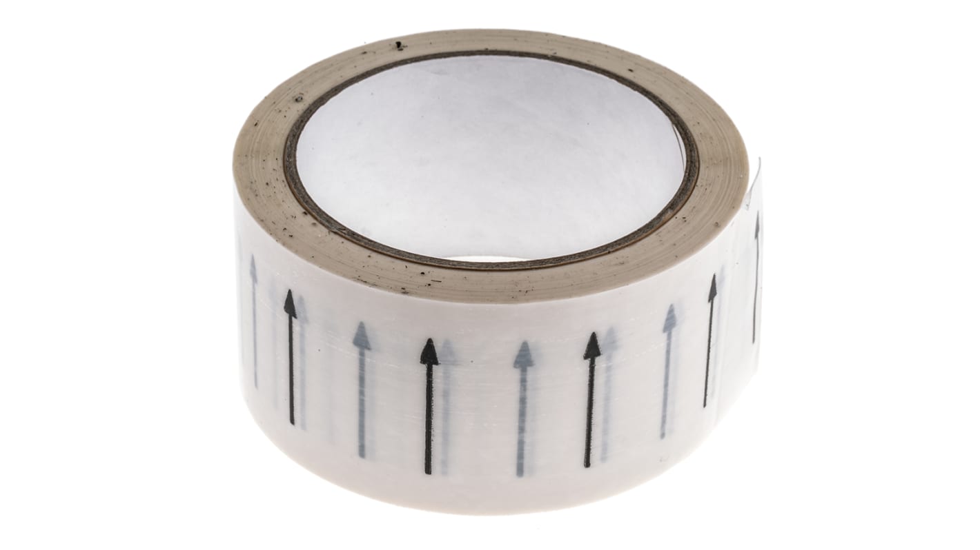 RS PRO White PP, Vinyl Pipe Marking Tape, text Arrow, Dim. W 50mm x L 33m