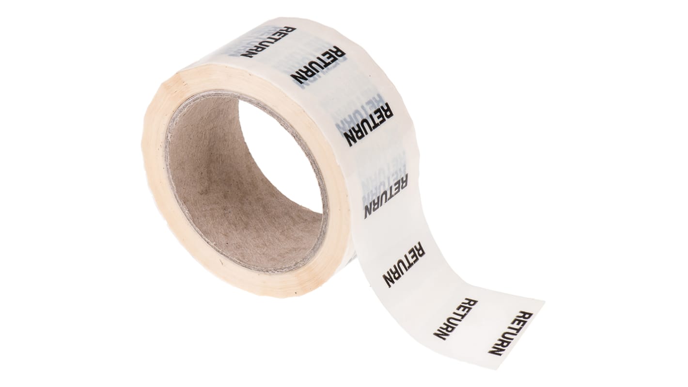 RS PRO White PP, Vinyl Pipe Marking Tape, text Return, Dim. W 50mm x L 33m