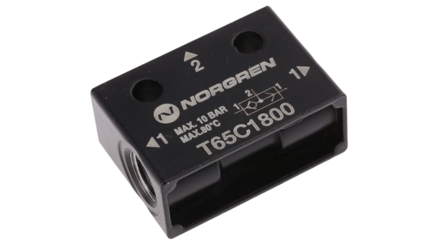 Norgren 气动逻辑控制器, OR逻辑, 最大压力10 bar, 最大温度+80°C