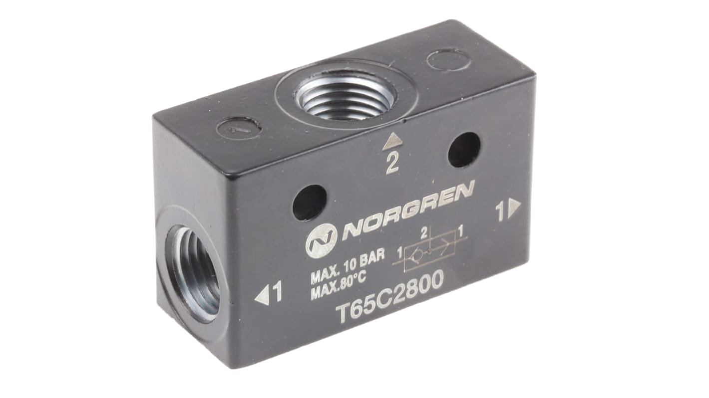 Norgren 气动逻辑控制器, OR逻辑, 最大压力10 bar, 最大温度+80°C