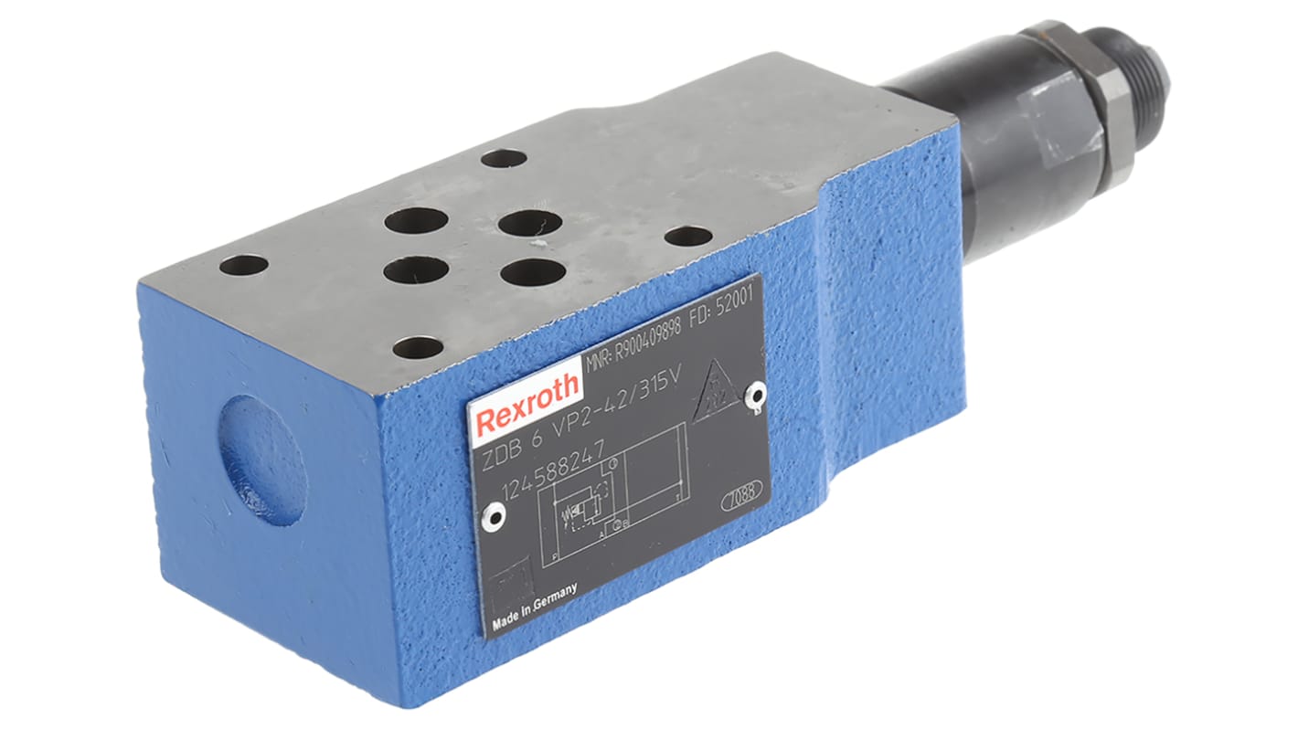 Valvola di sfiato idraulica Bosch Rexroth, serie 4X, 315bar max, portata max 60L/min