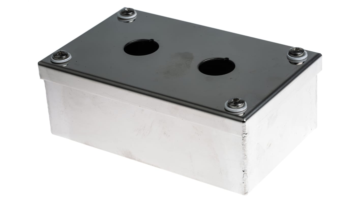 ABB Stainless Steel ABB Compact Push Button Enclosure - 2 Hole 22mm Diameter