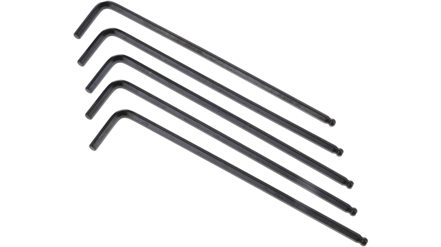 RS PRO 5 piece L Shape Metric Hex Key Set, 4mm