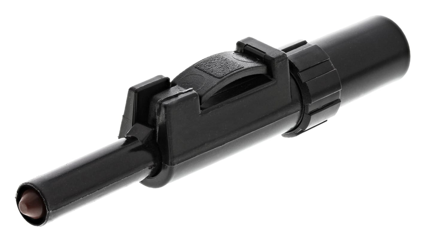 Hirschmann Test & Measurement Black Male Banana Plug, 4 mm Connector, Solder Termination, 30A, 60V dc, Nickel Plating