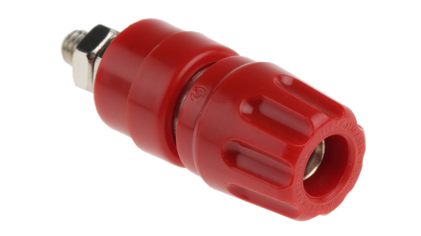 Hirschmann Test & Measurement 红色黄铜接线柱 , 60V 直流, 35A