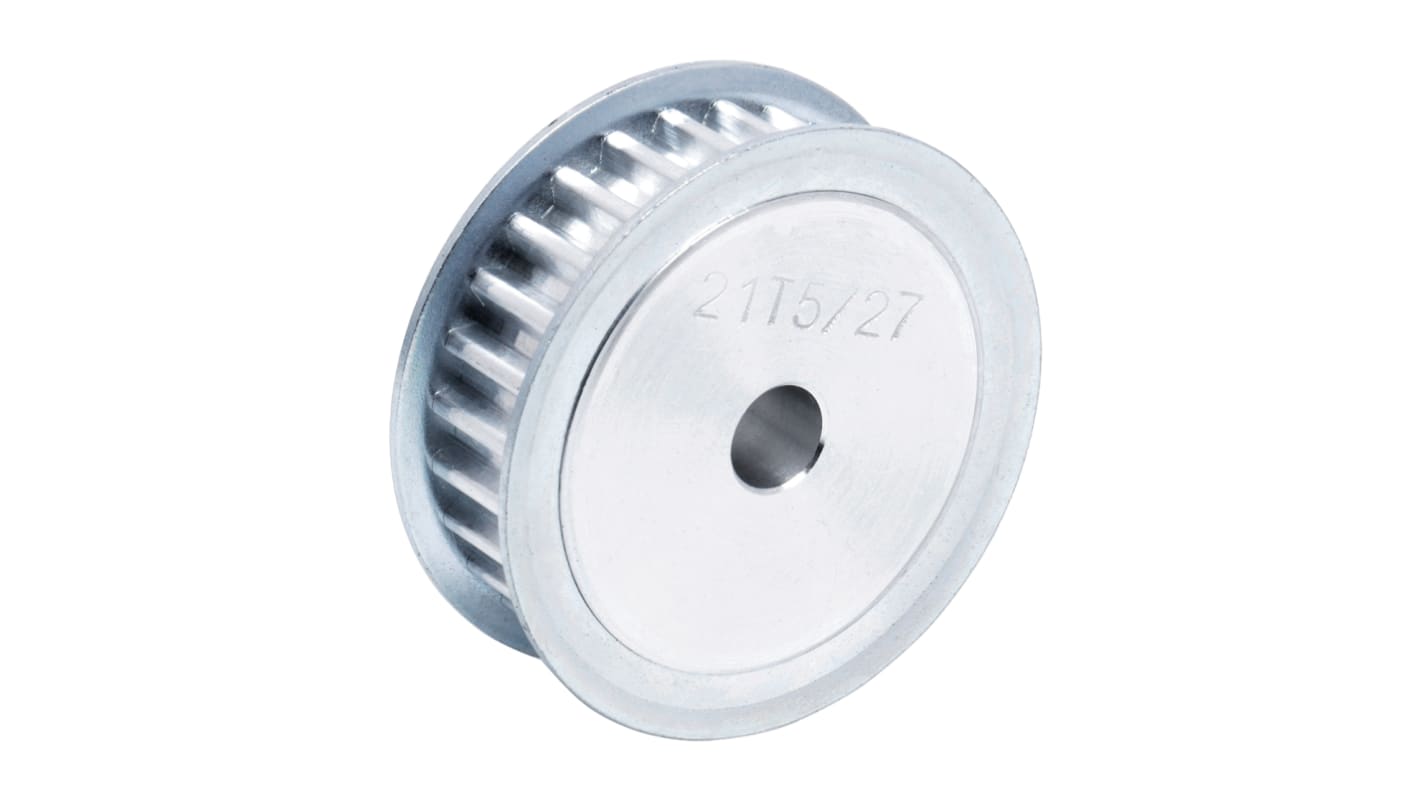 RS PRO Timing Belt Pulley, Aluminium 10mm Belt Width x 5mm Pitch, 27 Tooth