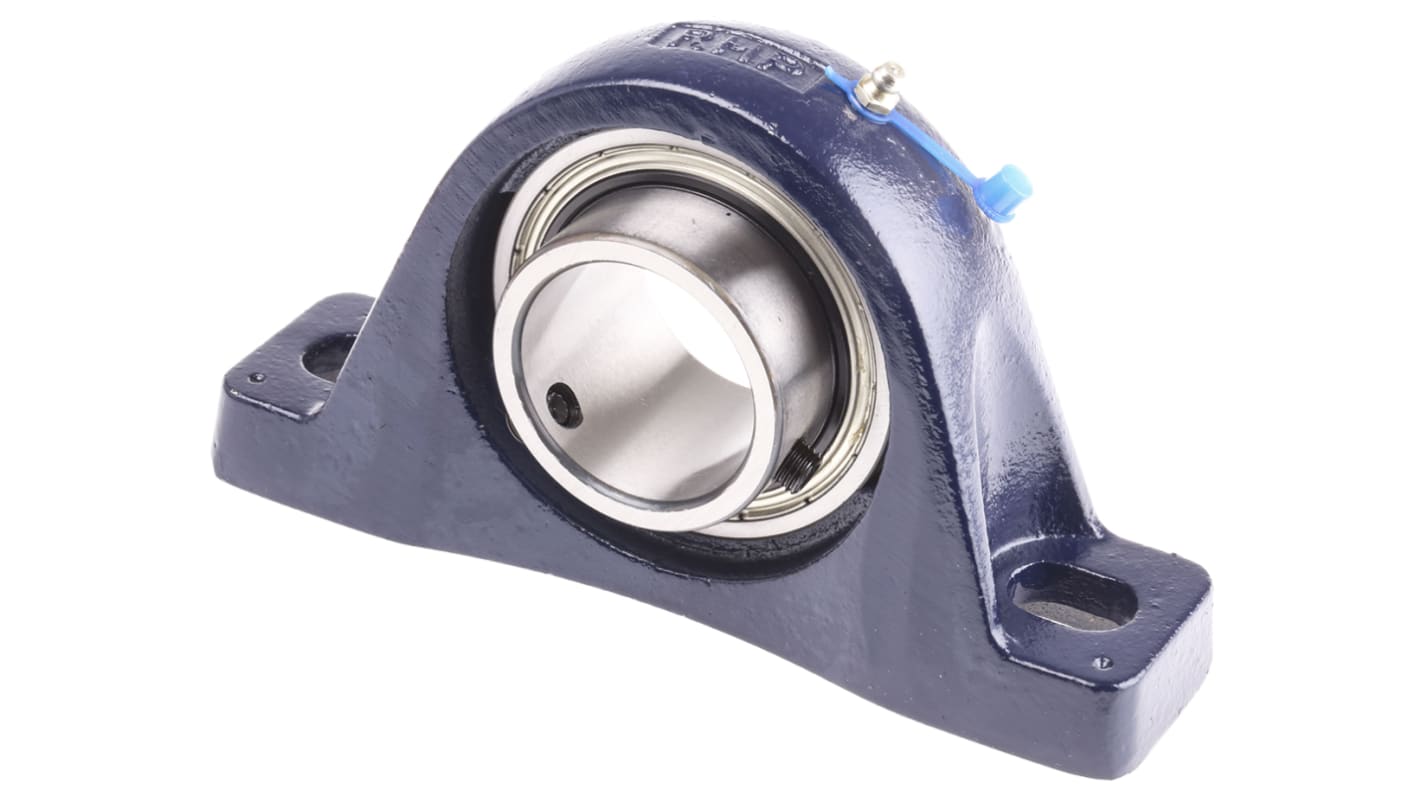 Blocco di supporto per cuscinetti, NSK-RHP NP50, Ø interno 50mm, foro di montaggio 16 mm, lungo 206mm, alto 115.2mm, in