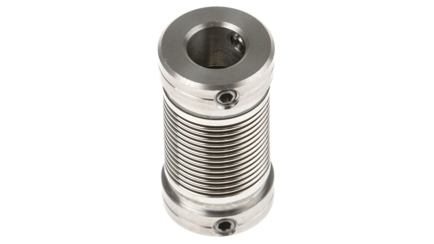 Huco Bellows Coupling, 12mm Outside Diameter, 6mm Bore, 23mm Length Coupler