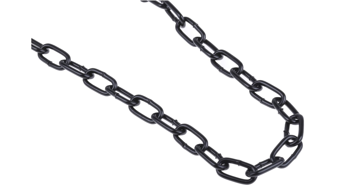 RS PRO Japanned Steel Chain, 10m Length, 37 kg Lifting Load