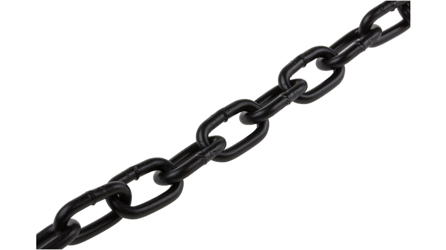 RS PRO Japanned Steel Chain, 10m Length, 100 kg Lifting Load