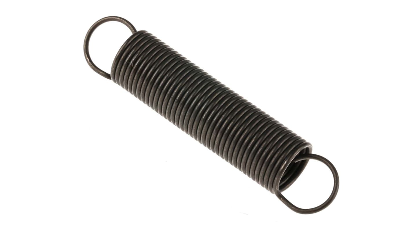 RS PRO Zugfeder Stahl L.: 50mm x Aussenø 10mm, Draht ø 0.9mm 2.8N Federhärte 0.23N/mm