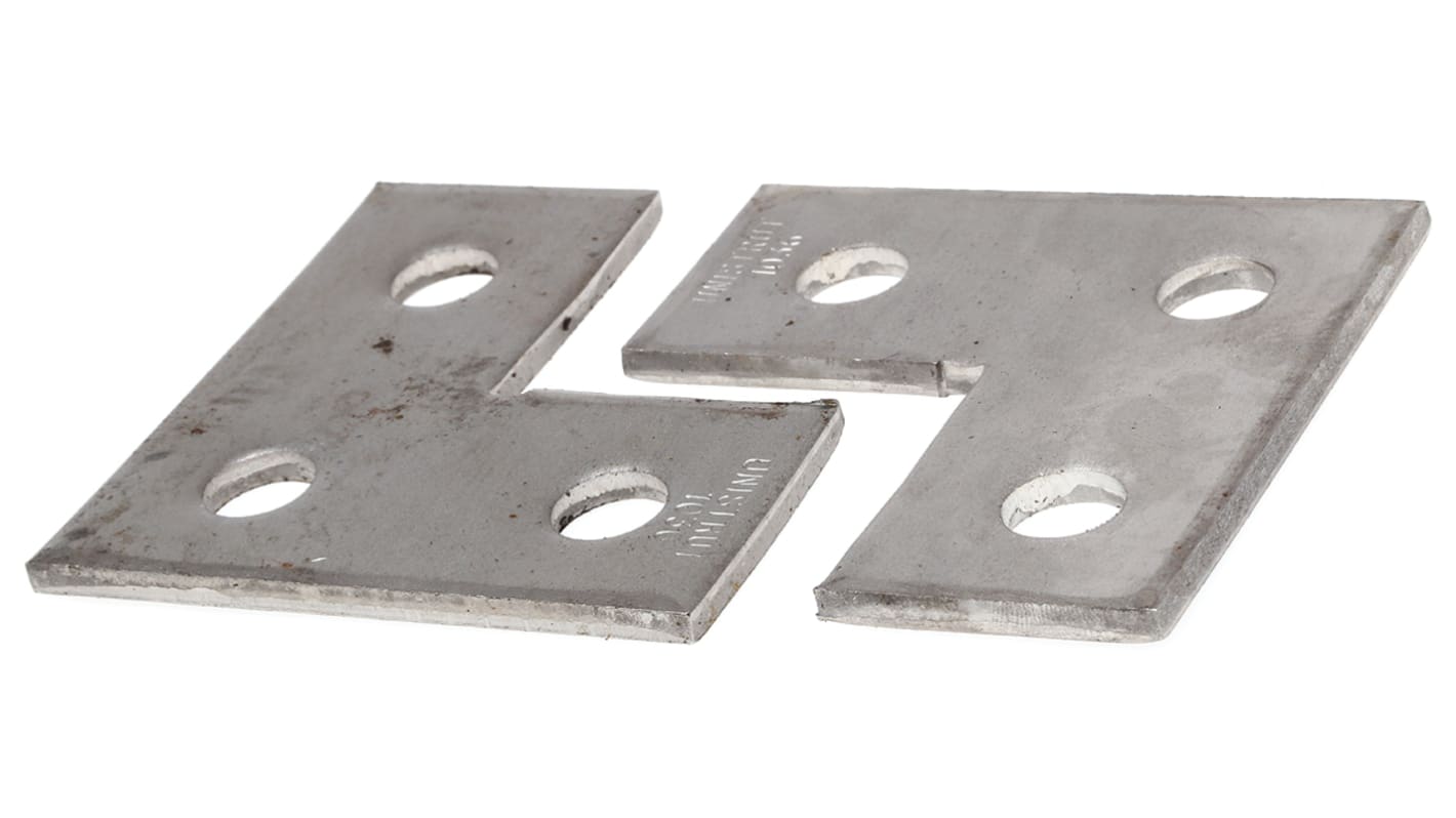 Stainless Steel L Shape Bracket 3 Hole, 14.3mm Holes, 88.9 x 88.9mm