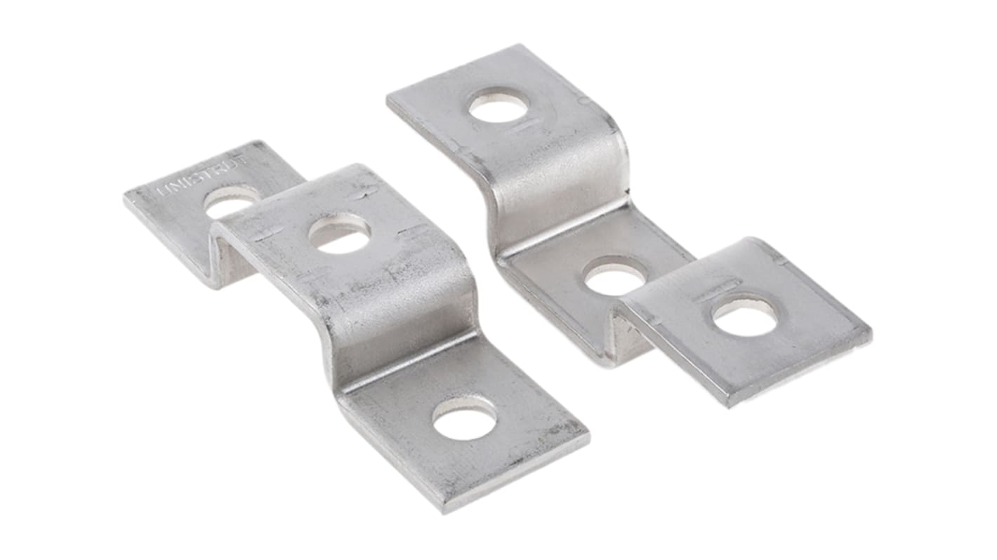 Support de fixation Acier inoxydable Forme en U, 3 trous, 长137 mm，适合21 x 41 mm槽架
