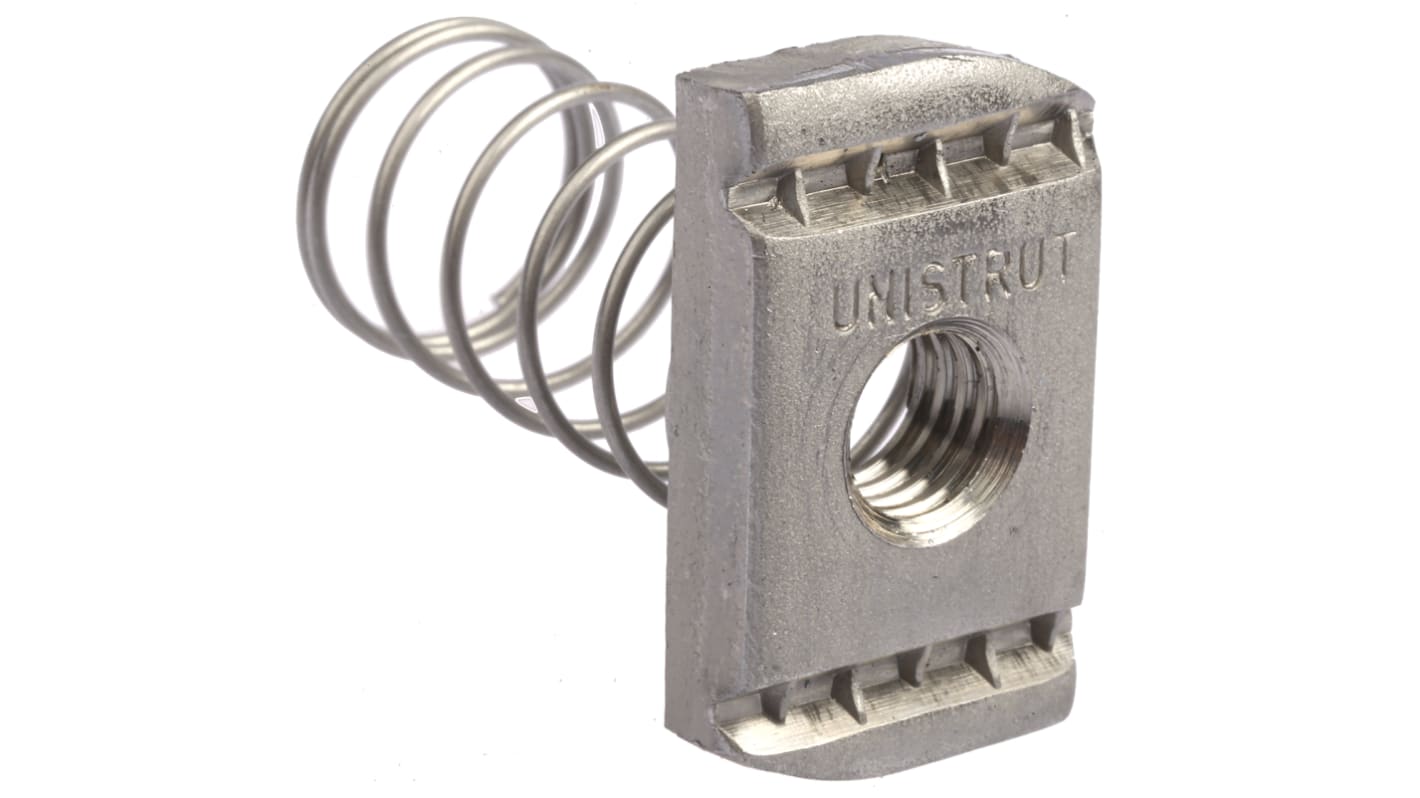 Dado per profilato in Acciaio inossidabile Unistrut, filettatura M10, base dado 41 x 41mm 0.04kg