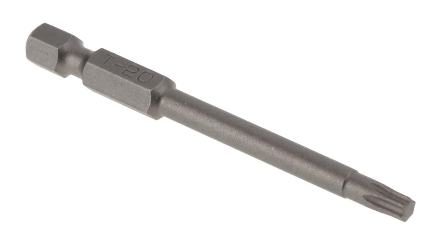 RS PRO Torx Screwdriver Bit, T20 Tip, 70 mm Overall