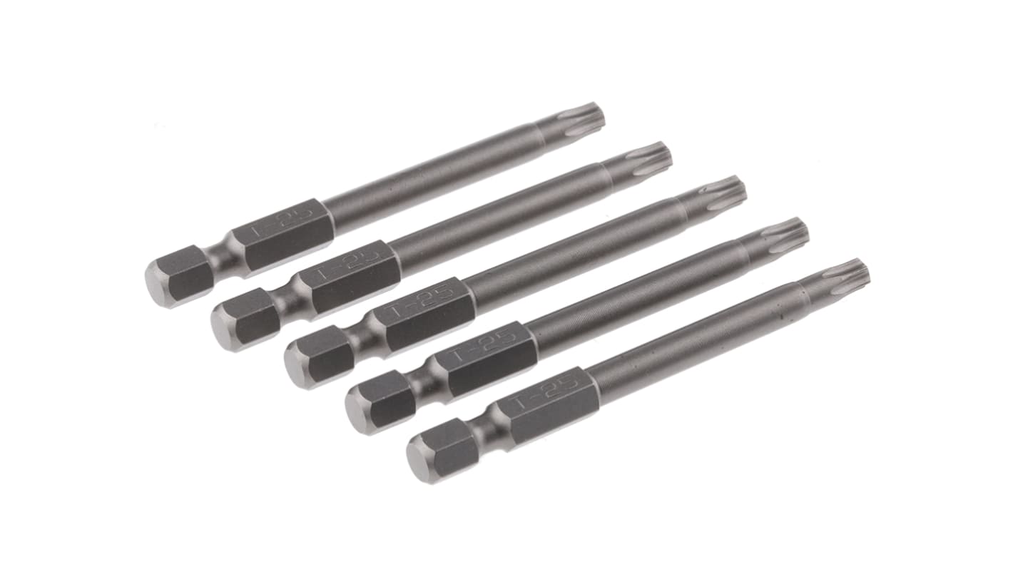 RS PRO Torx Screwdriver Bit, T25 Tip, 70 mm Overall