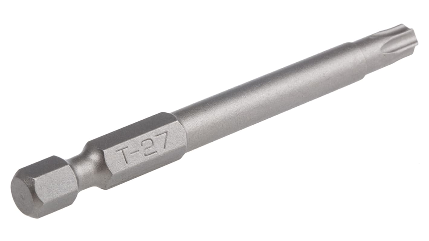 RS PRO Torx Screwdriver Bit, T27 Tip, 70 mm Overall