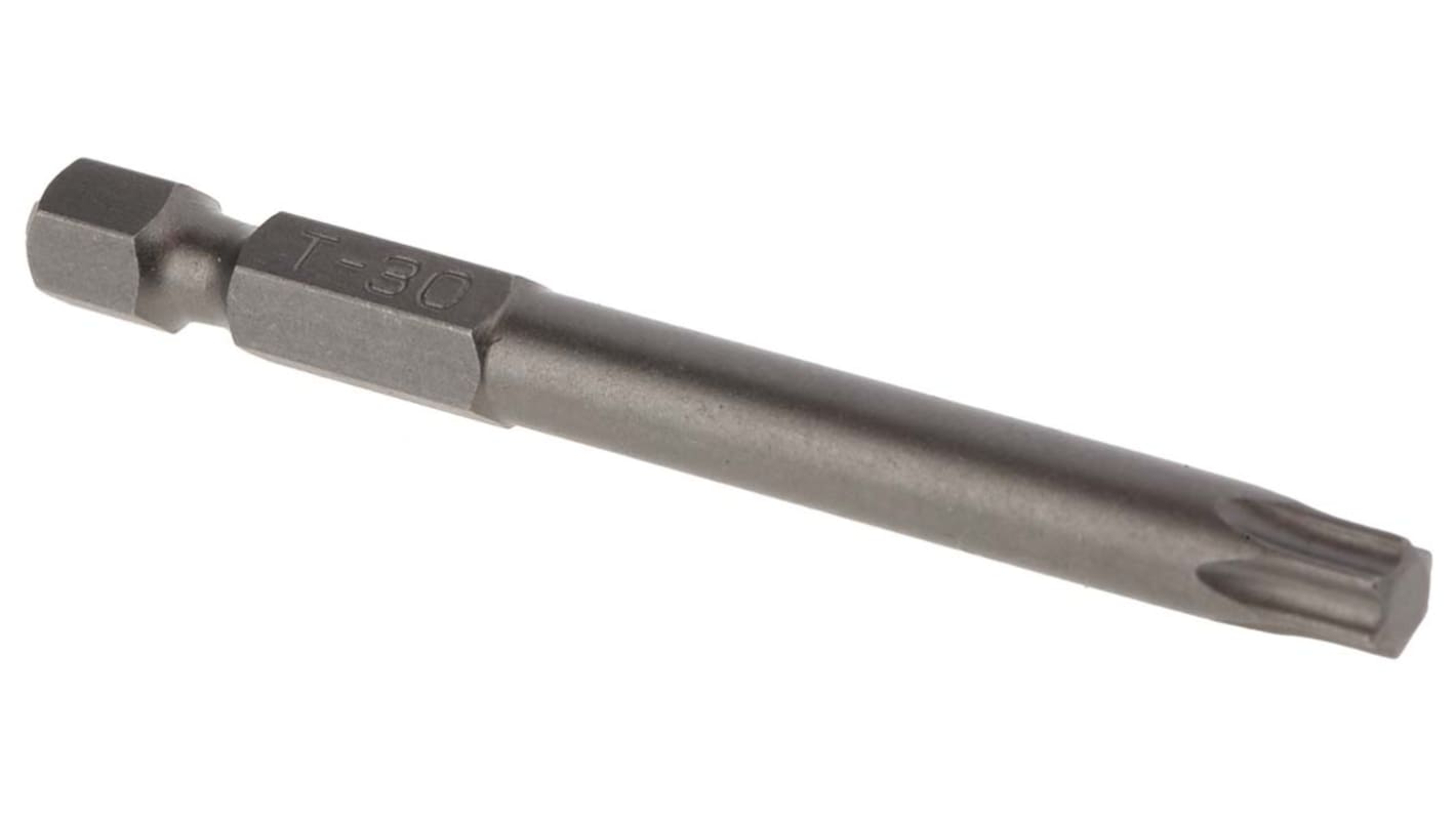 RS PRO Torx Screwdriver Bit, T30 Tip, 70 mm Overall