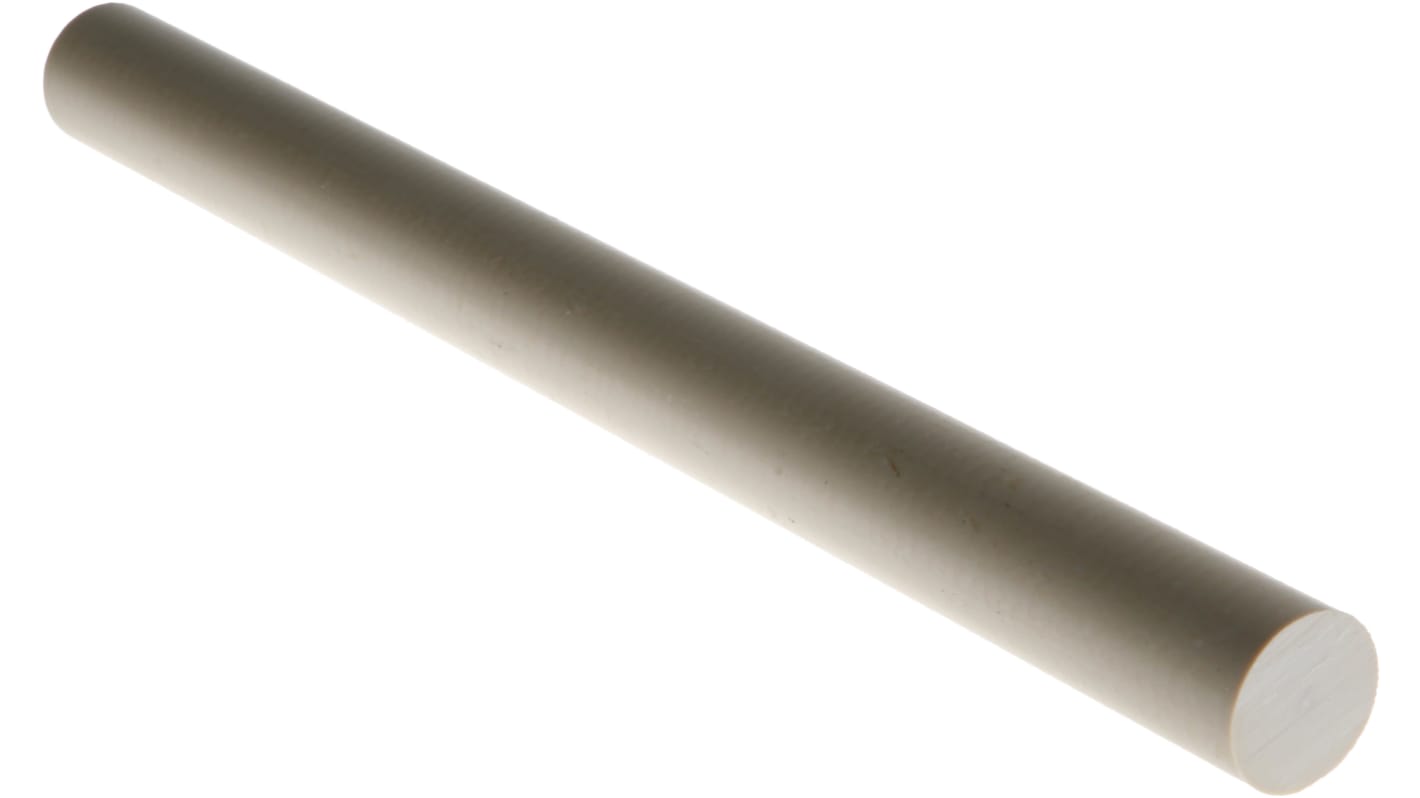 RS PRO Beige Polyetheretherketone PEEK Rod, 300mm x 25mm Diameter