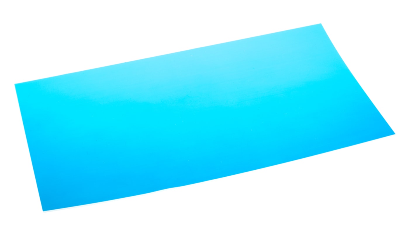 Blue Polyester Plastic Shim, 457mm x 305mm x 0.05mm