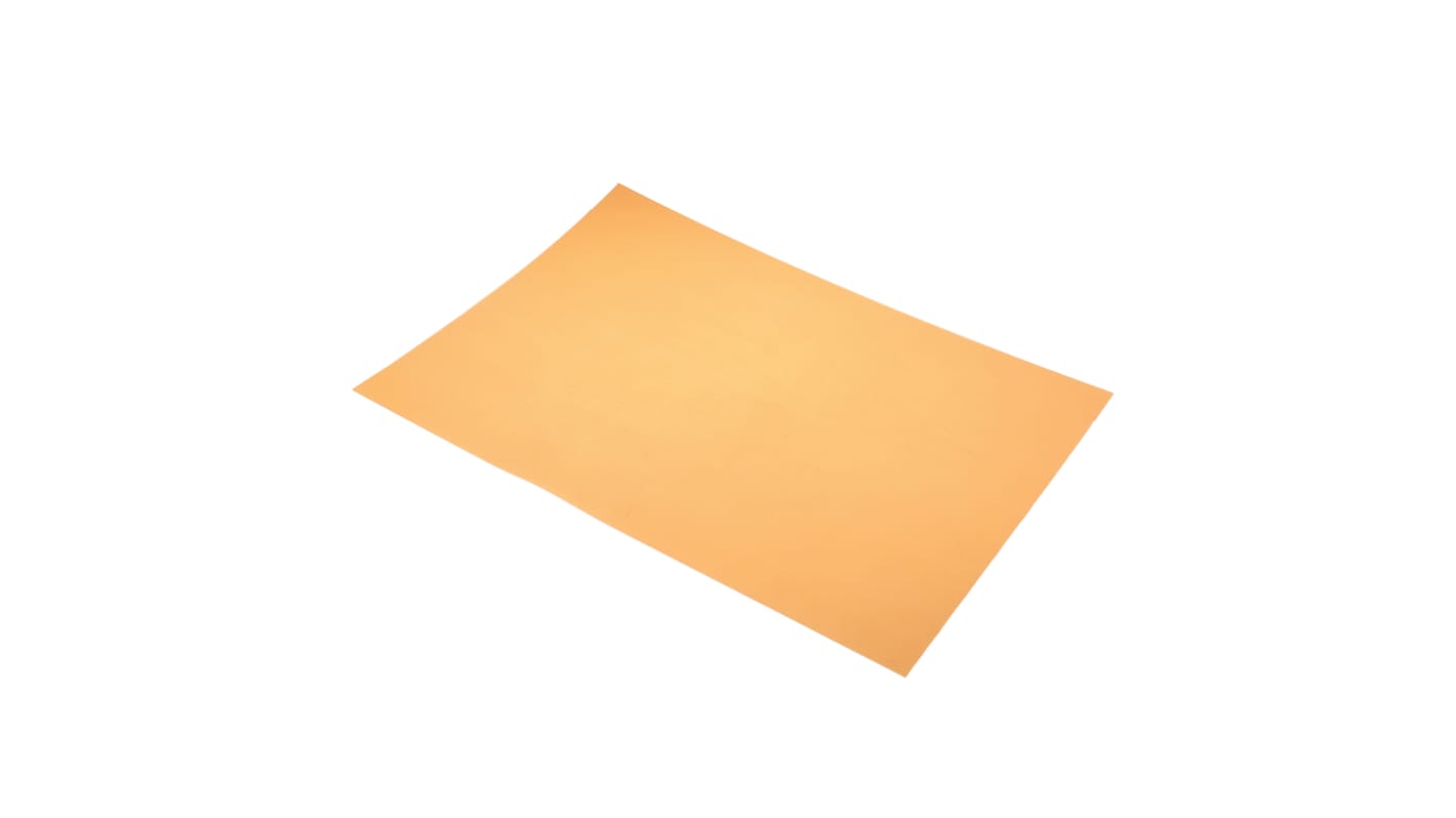 Orange Polyester Plastic Shim, 457mm x 305mm x 0.1mm