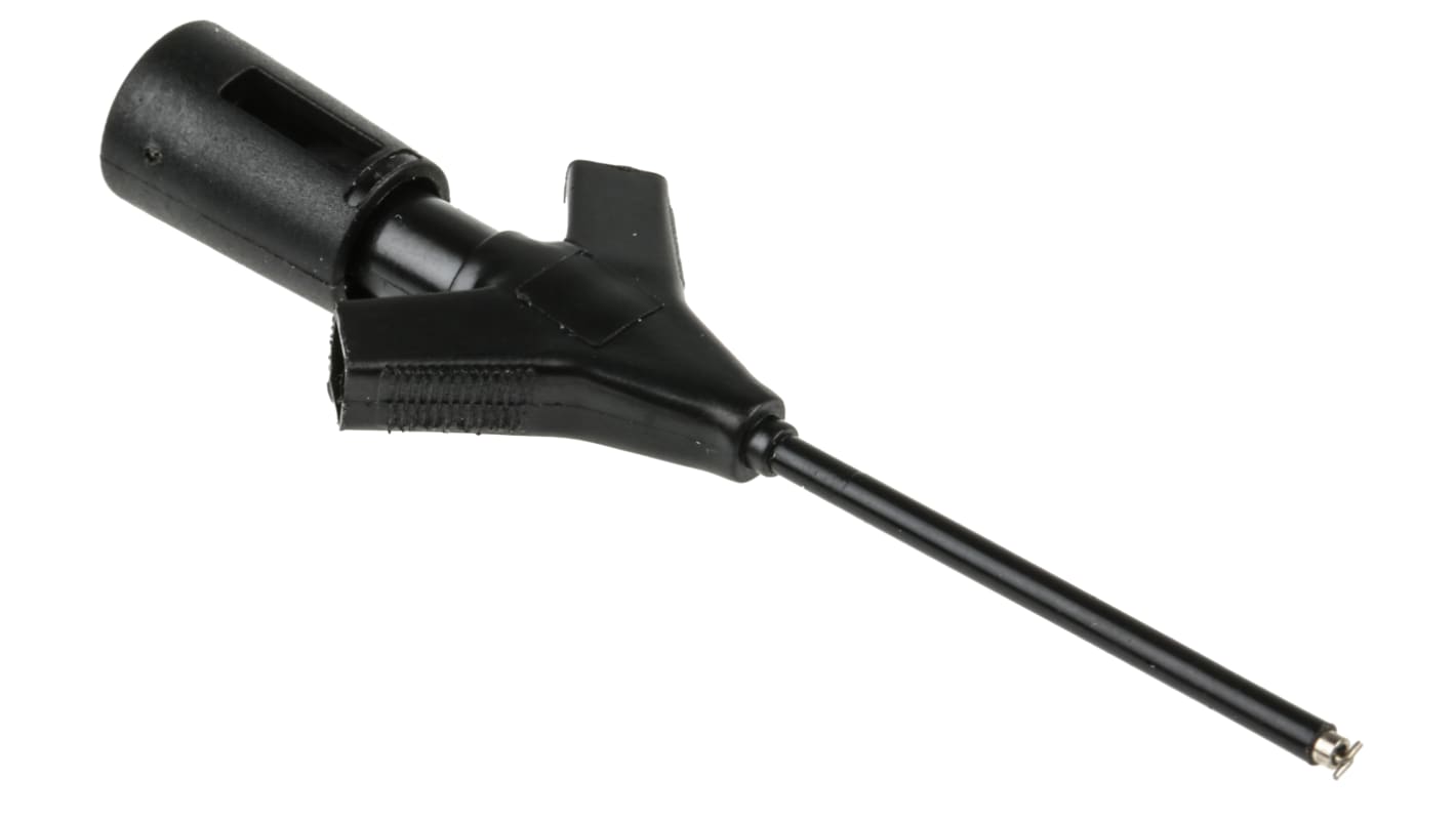 Hirschmann Test & Measurement Black Grabber Clip with Pincers, 2A, 60V dc, 2mm Socket