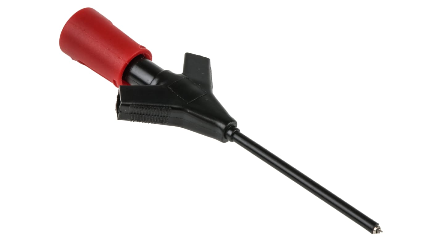 Hirschmann Test & Measurement Red Grabber Clip with Pincers, 2A, 60V dc, 2mm Socket