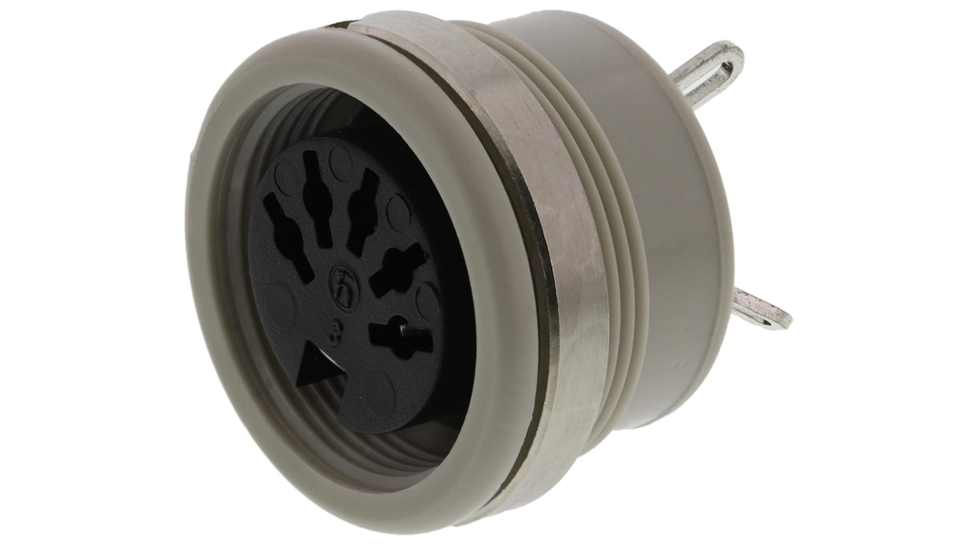 Hirschmann, MAB 3 Pole Din Socket, DIN 41524, 4A, 34 V ac/dc IP30, Screw Lock, Female, Panel Mount