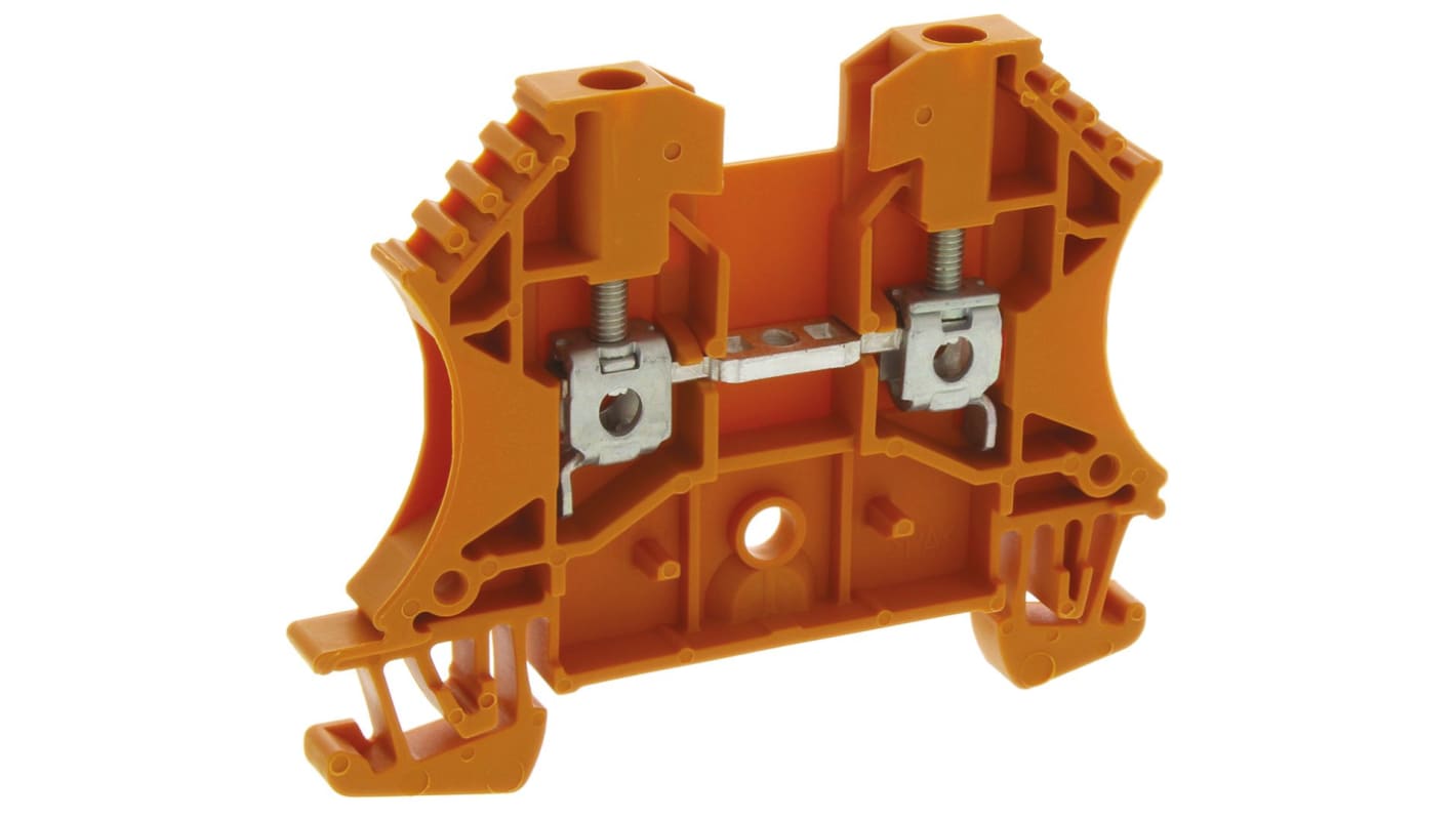 Morsettiera passante Weidmuller, Arancione, livello Singolo, 24A