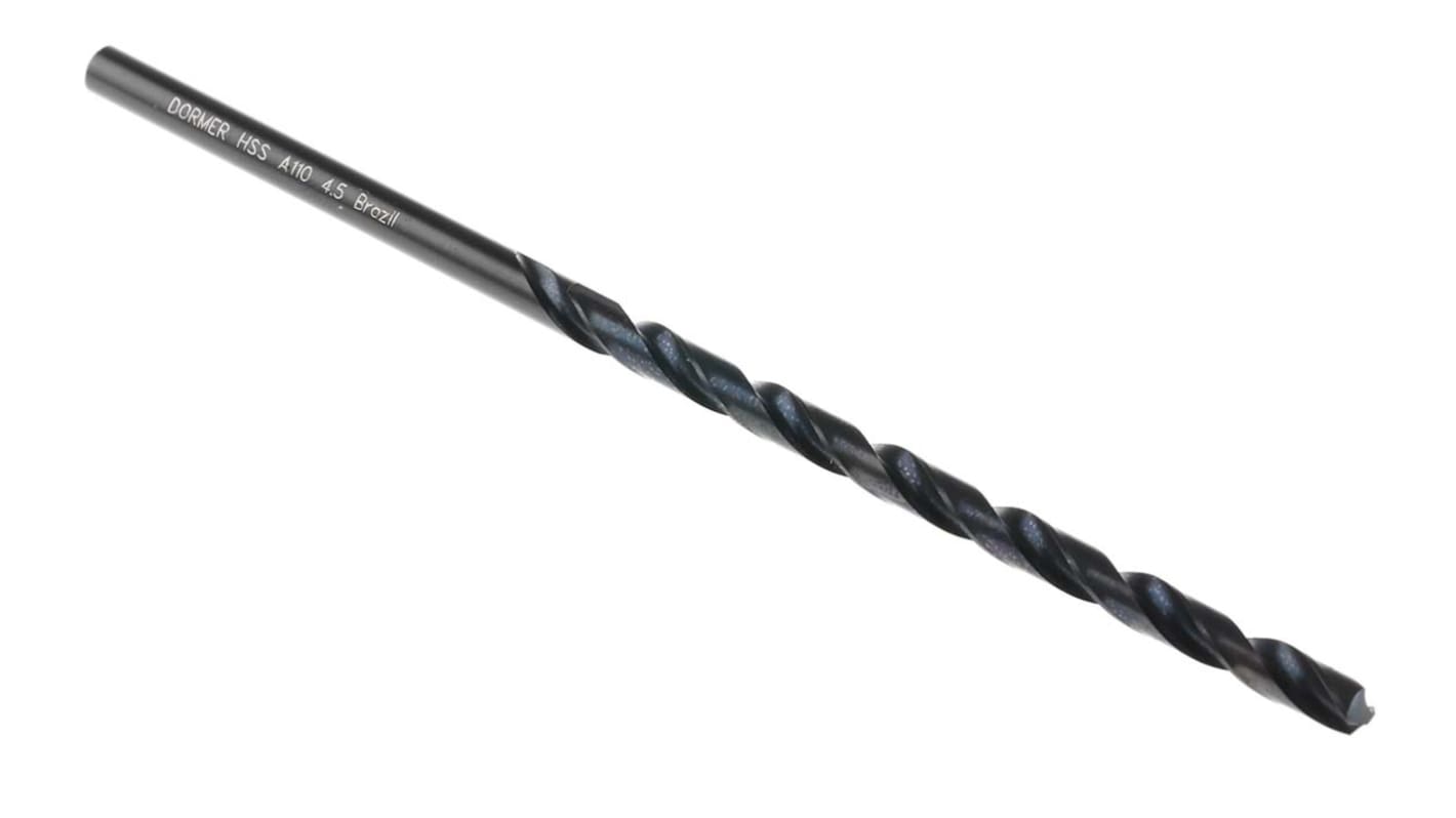 Punta elicoidale Dormer, HSS, Ø 4.5mm, lunghezza 126 mm