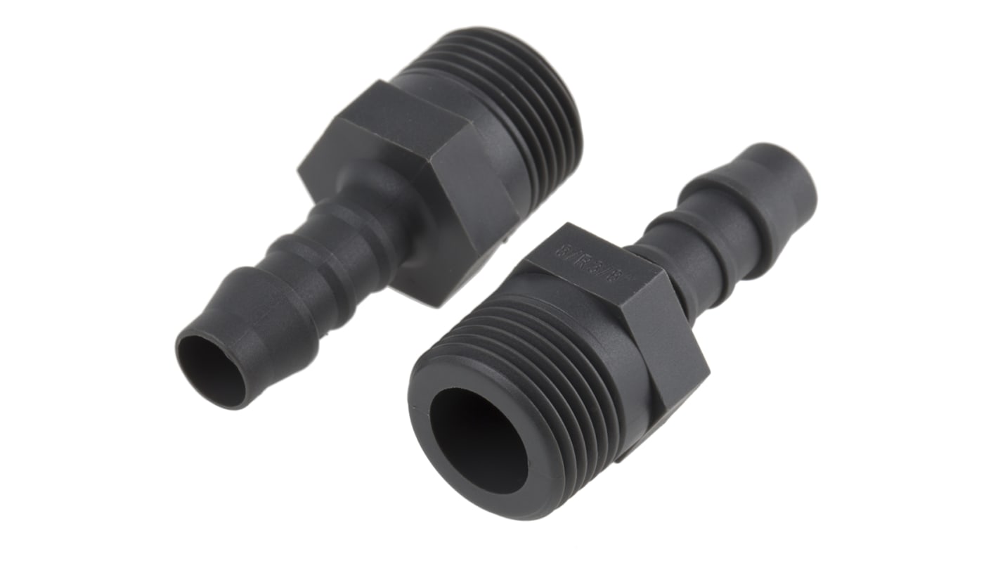 RS PRO Hose Connector, Straight Hose Tail Adaptor, BSP 3/8in 8mm ID