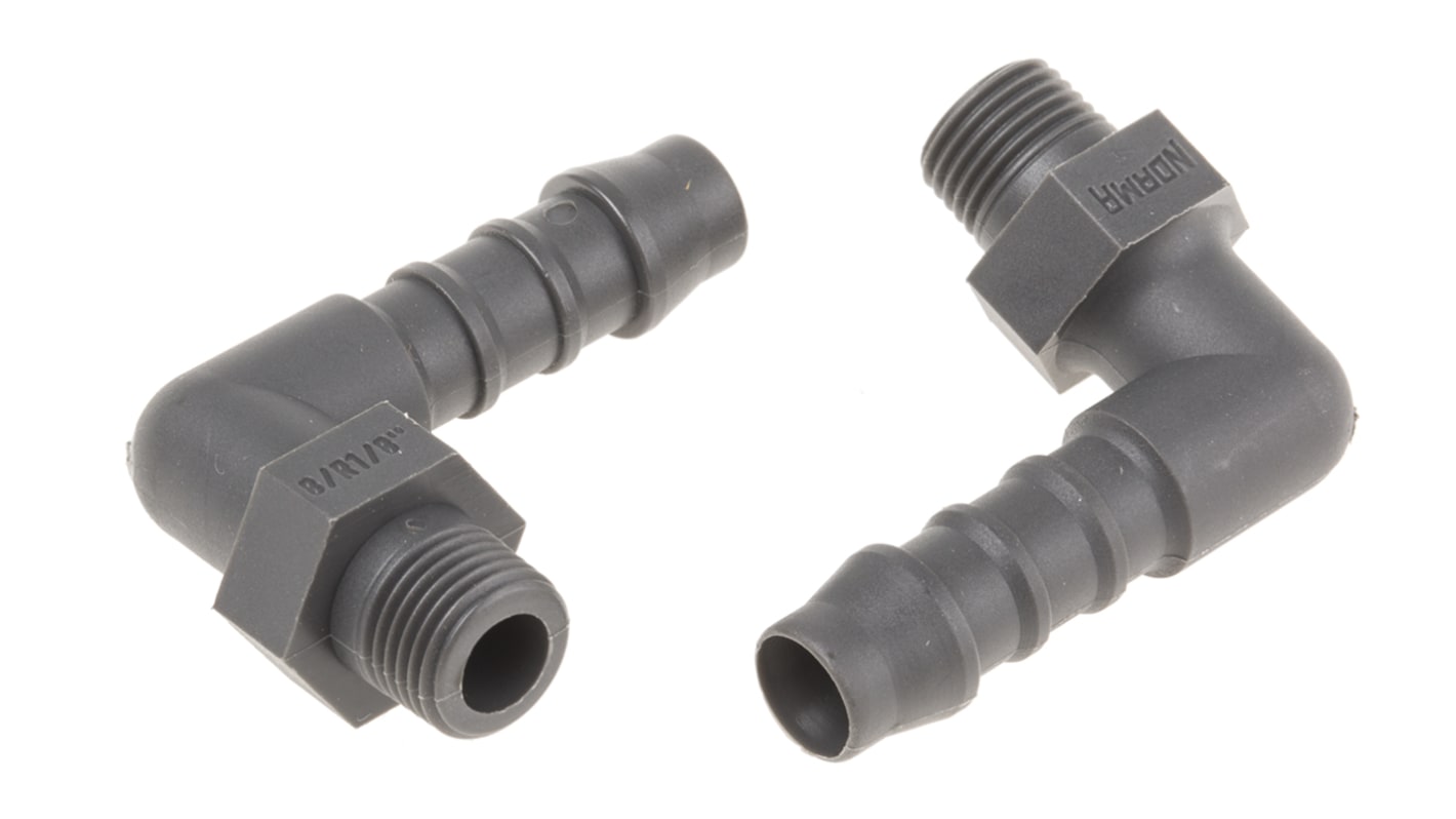 RS PRO Hose Connector, Elbow Hose Tail Adaptor, BSP 1/8in 8mm ID