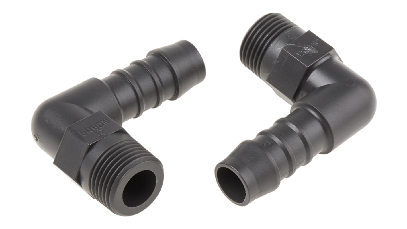 RS PRO Hose Connector, Elbow Hose Tail Adaptor, BSP 3/8in 12mm ID