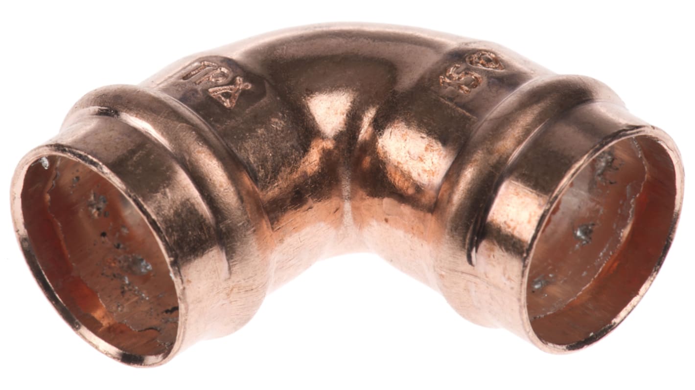 Copper Pipe Fitting, Solder 90° Elbow for 15mm pipe