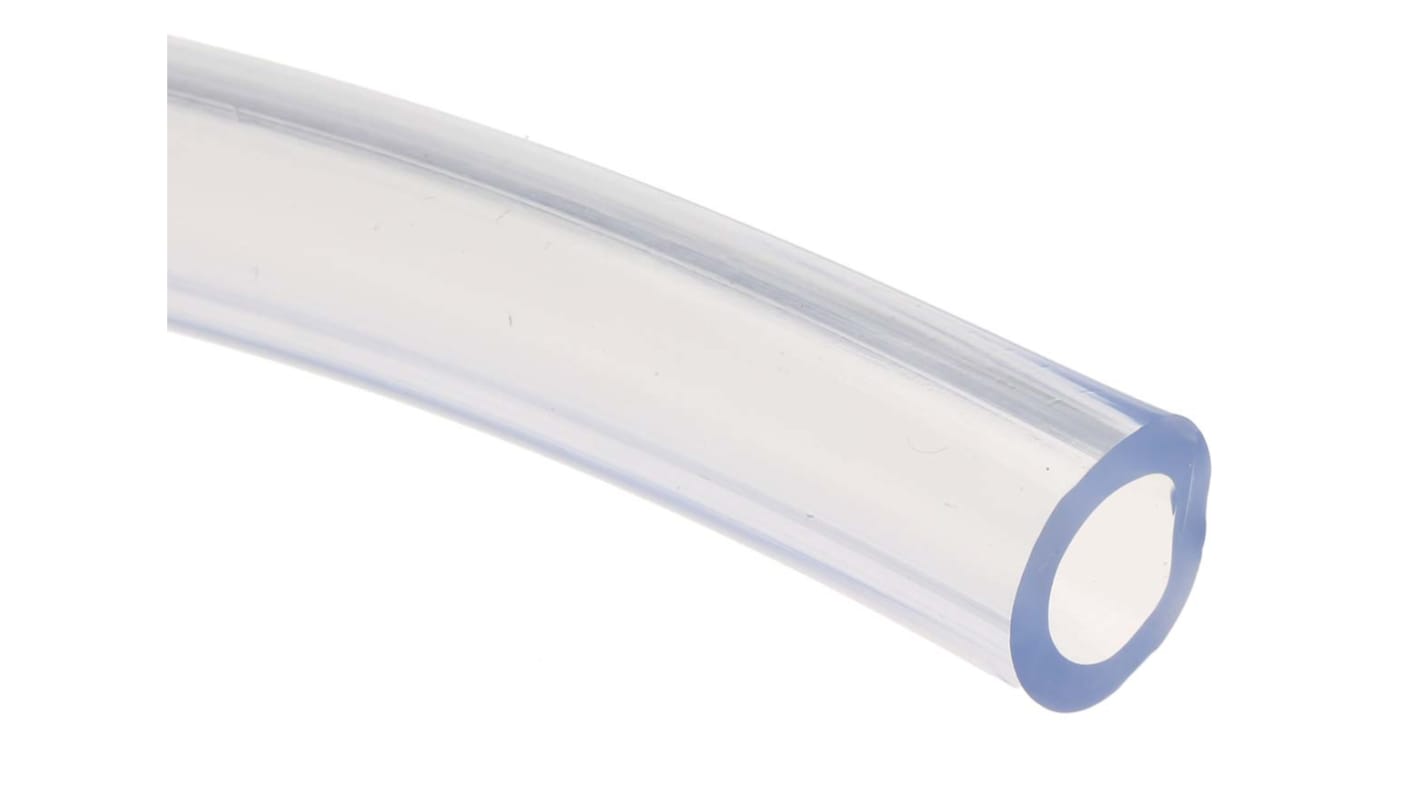 RS PRO PVC, Hose Pipe, 10mm ID, 16mm OD, Clear, 25m