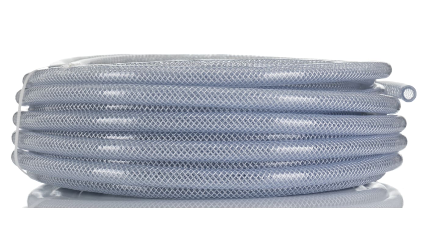 Tubo flessibile Trasparente RS PRO in PVC, Ø int. 10mm, L. 25m