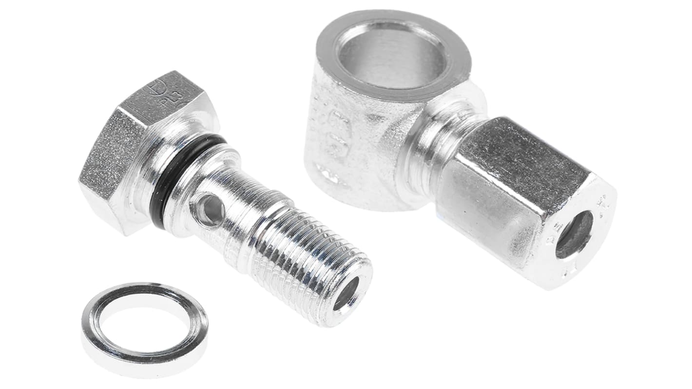 BSP 1/8 Hydraulic Banjo Compression Tube Fitting, 315 bar Max Operating Pressure