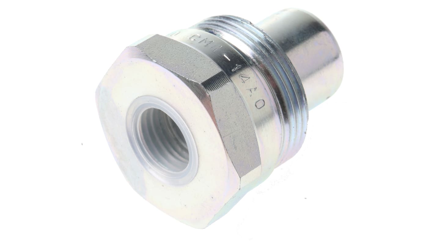 Hi-Force Steel Male Hydraulic Quick Connect Coupling, NPT 3/8-18 Female