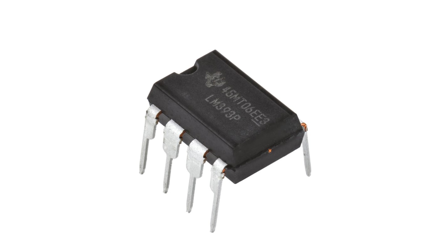 Texas Instruments 比较器芯片, PDIP, 通孔安装, 双/单电源, 2通道, 1.3μs响应